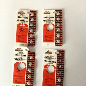 Vintage Risdon Nylon Self Cover Buttons Size 18 Sewing Crafting